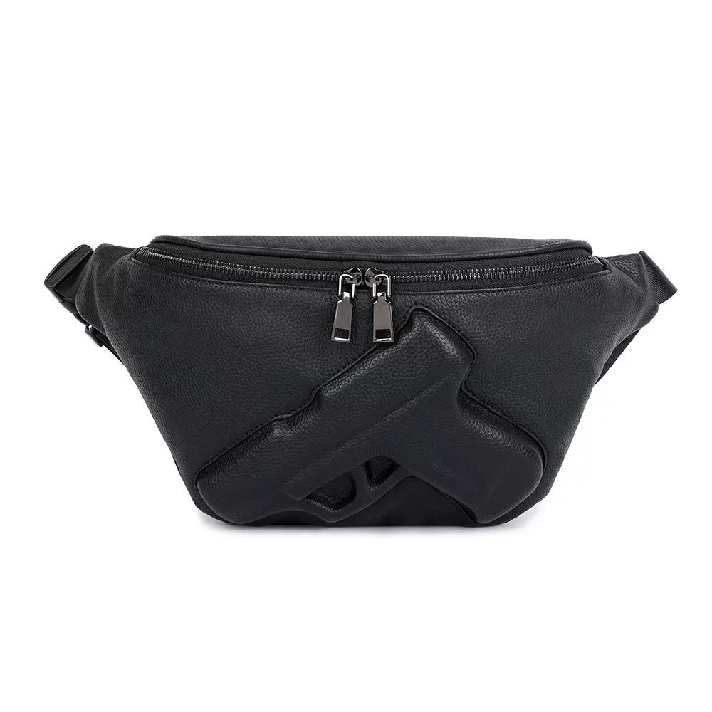 2026 New Fashion 3D Embossed Waist Bag Cool Crossbody Chest Bag for Men Stylish Trendy Accessory