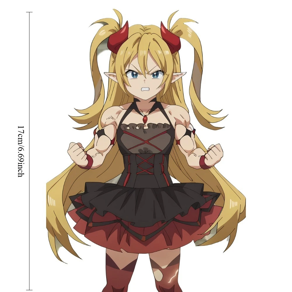 Lucera Demon Girl Anime Vinyl Sticker 17cm, Waterproof Decal for Car Motorcycle Helmet Laptop Window