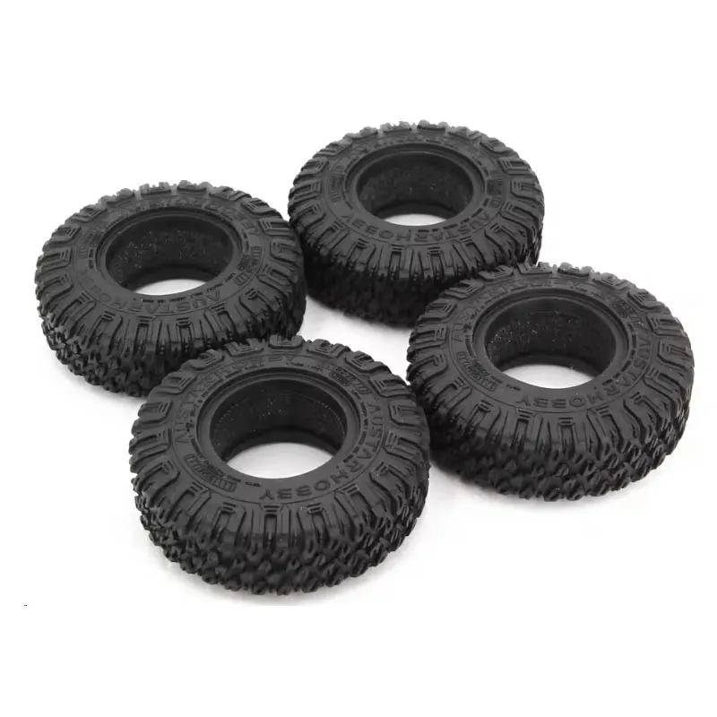 4 Uds neumáticos de goma de 1,55 pulgadas 85x28mm neumático antideslizante para coche de escalada RC en camión de carretera Buggy Tamiya CC01 JIMNY piezas axiales