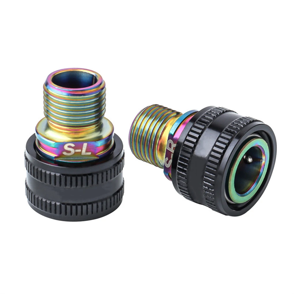 

1 Pair Pedal Extender Stainless Steel Extension Components Cycling Pedals Adapters Quick Crank Connector for Bikes Black