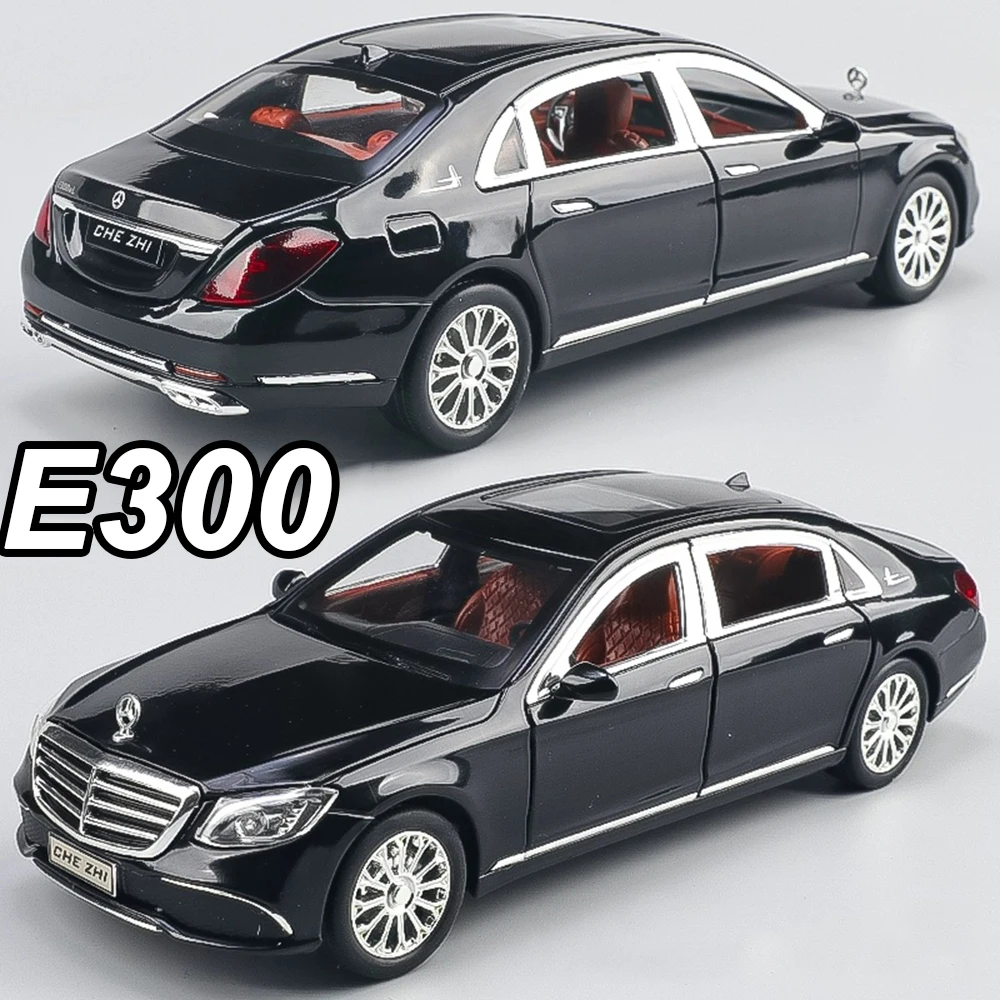 Scala 1:24 E300EL S400L Pressofuso In Lega Modello Giocattoli Auto Porte Aperta Suono Luce Tirare Indietro Veicolo In Miniatura Per Bambini Regali di Festa
