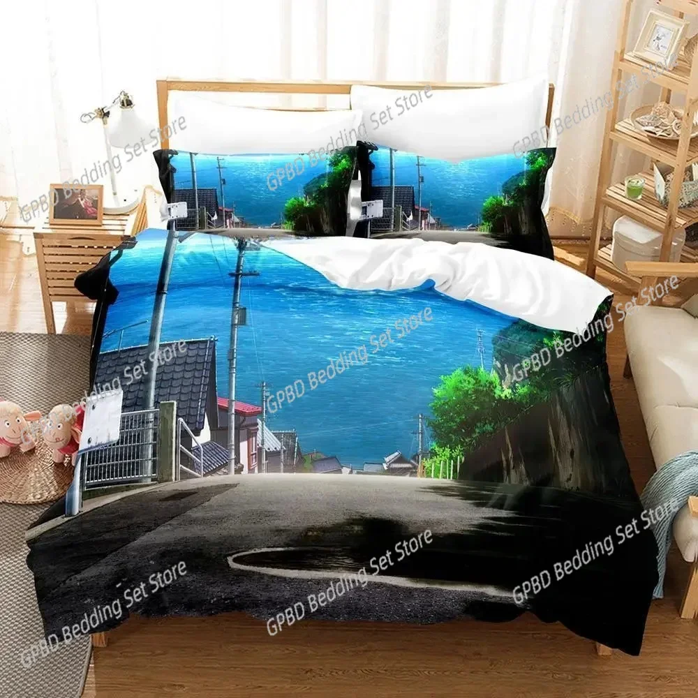 3d Printing Anime Summer Time Rendering Bedding Set Single Twin Full Queen King Size Bed Set Adult Kid Bedroom Duvet cover Sets