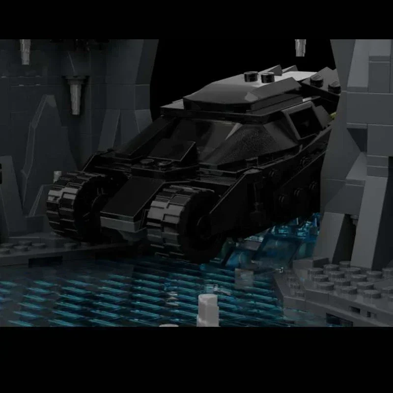 Moc Bouwstenen Heldenfilm Model Batcave Diorama Speelset Technologie Modulaire Blokken Geschenken Kerstspeelgoed Diy Sets Assemblage