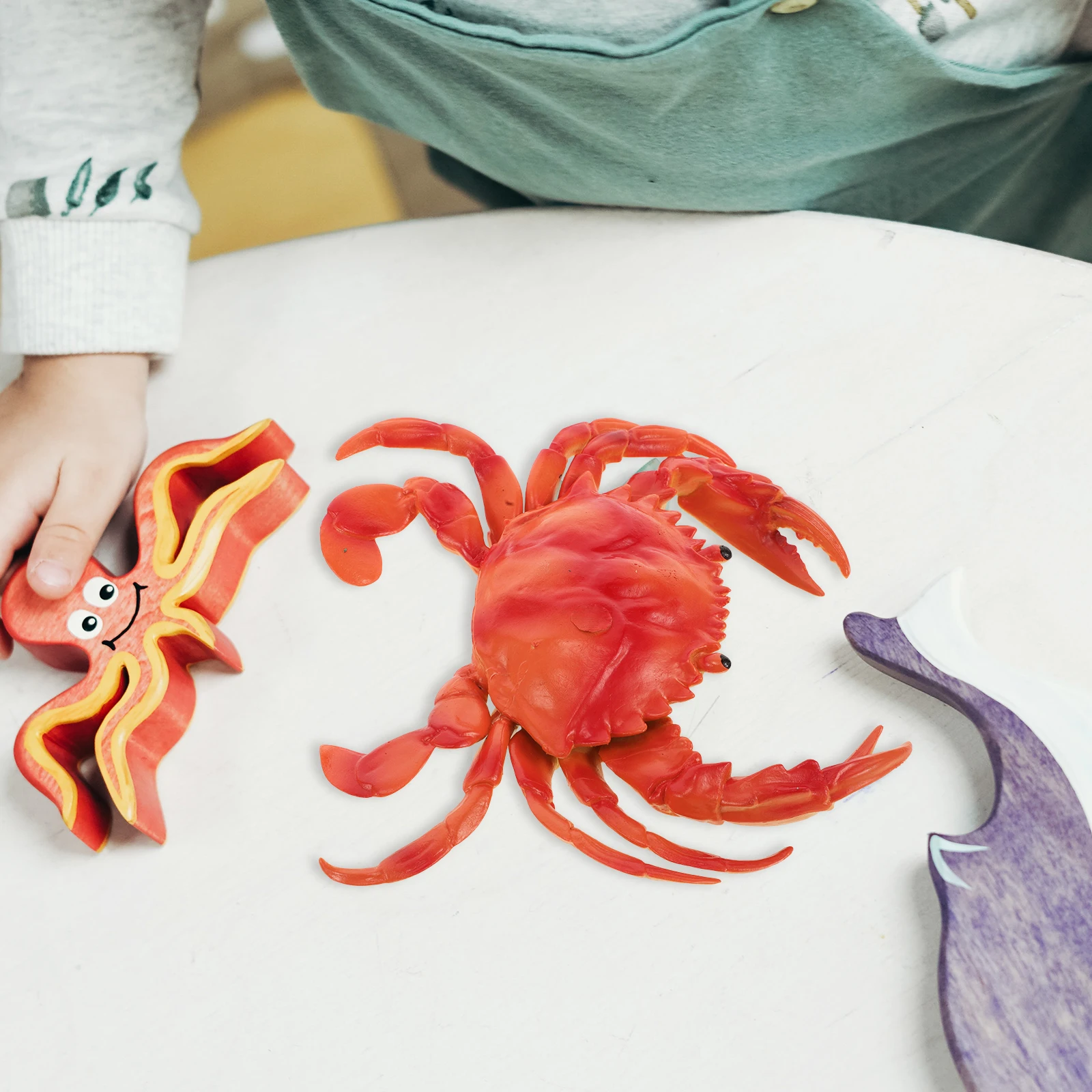 

Imitation Crab Ornaments Realistic Marine Animal Models Decorative Artificial Toys Photography Props Garden Decoration Versatile