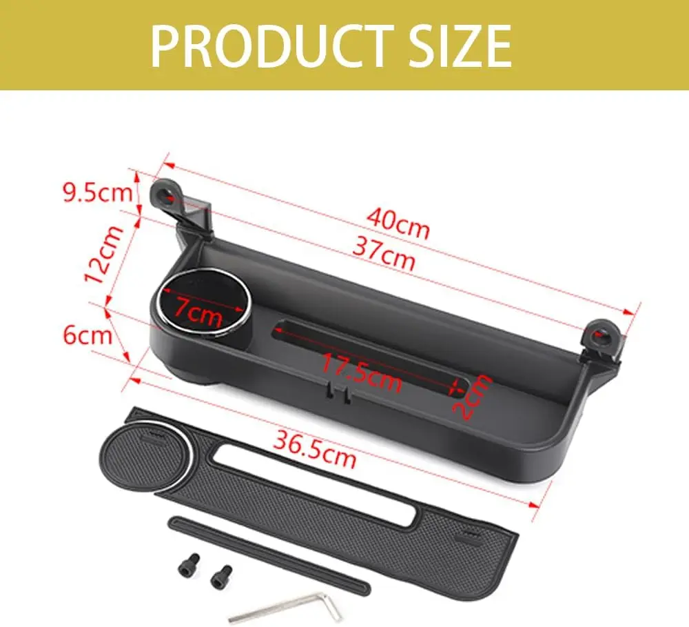 Grab Bar Tray Passenger Side Co-Pilot Handle Expansion Storage Tray Organizer Box Cup Holder Fit for Suzuki Jimny 2019-2025
