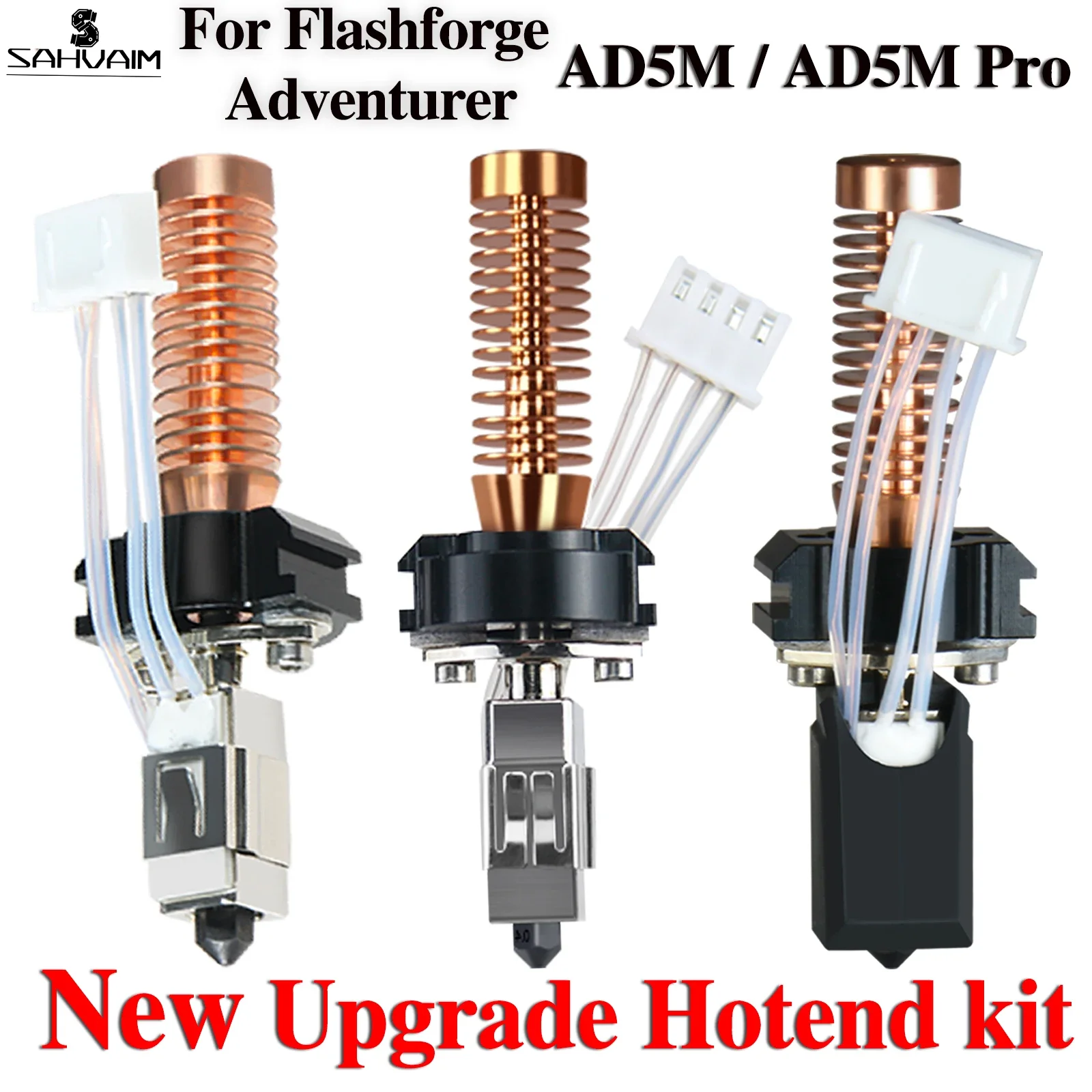 ترقية Hotend ل Flashforge Adventurer 5M / 5M Pro Pinting Head السيراميك كتلة التدفئة عدة AD5M الصلب الصلب فوهة نهاية ساخنة