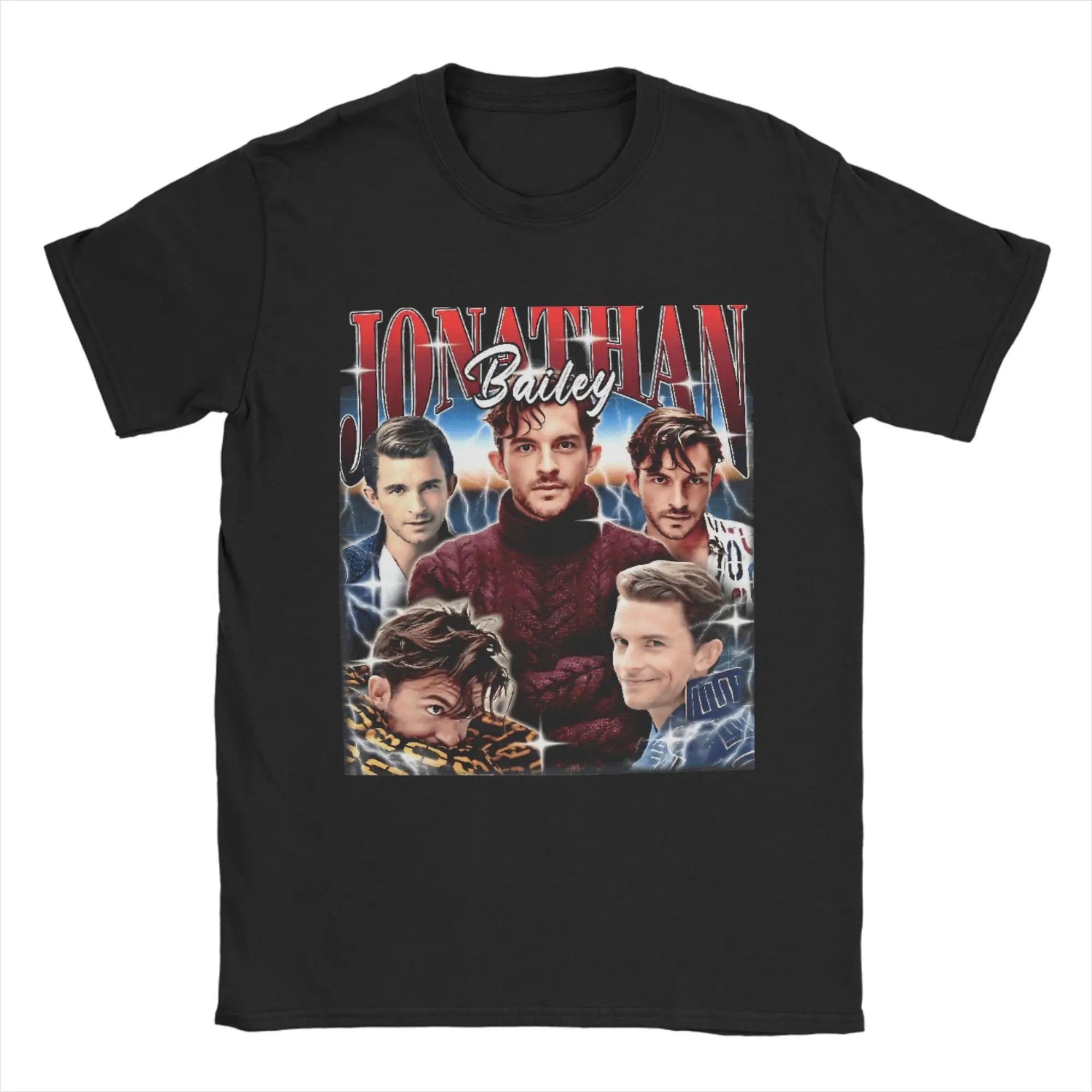 

Jonathan Bailey Vintage Poster T-Shirts Men Funny Cotton Tees Round Neck Short Sleeve T Shirts Summer Clothes