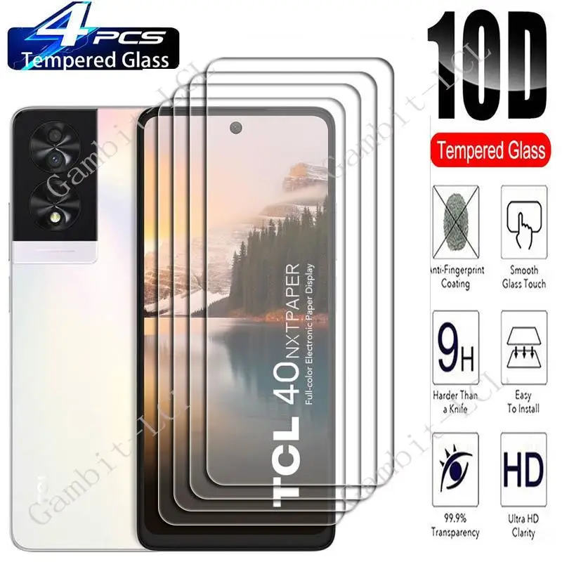 

4PCS For TCL 40 NxtPaper 4G 6.78" Screen Protective Tempered Glass On TCL40NxtPaper TCL40 40NxtPaper Protection Cover Film