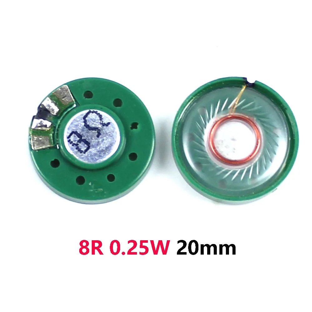 1piece 8 Ohm 0.25W 0.5W 16/32Ohm Horn Loudspeaker 8R 16R 32R 20mm 21mm 23mm 27mm 29mm 36mm 40mm Diameter Loud Speaker