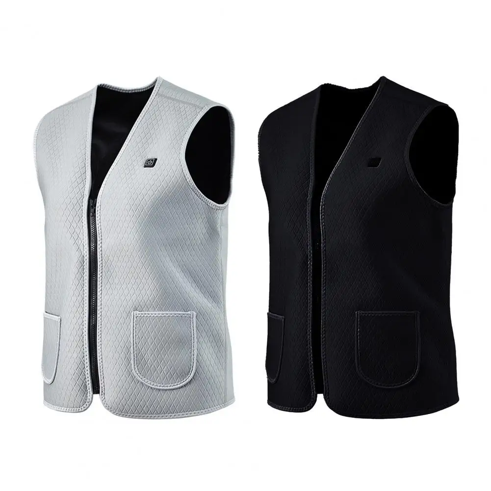 Heating Waistcoat 5 Heating Zones 3 Adjust Mold Comfortable to Wear V Neck Self Heating Vest for Outdoor