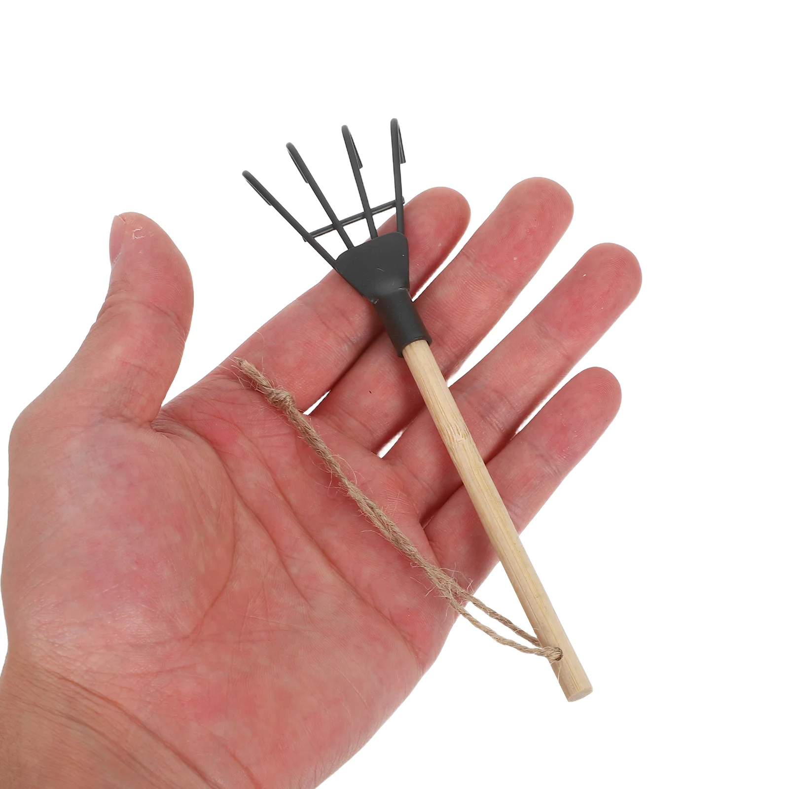 

5pcs Mini Fourtooth Iron Rake Compact Garden Hand Tool For Soil Cultivation Weeding Lightweight Ergonomic Handle Small Gardening