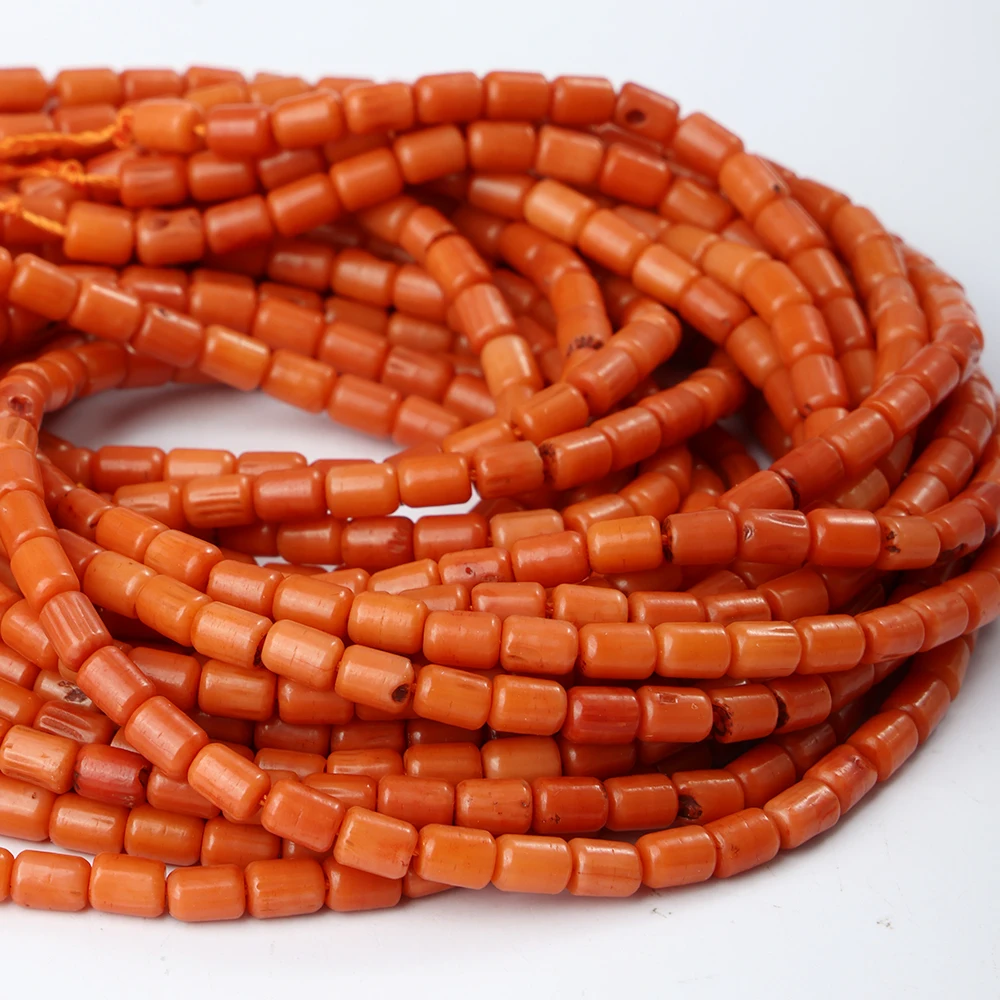 حار بيع المرجان أنبوبي الخرز 3*5 مللي متر 4*5 مللي متر أحجار كريمة مفكوكة الخرز لصنع المجوهرات بالجملة خرز كريستالي DIY بها بنفسك اكسسوارات