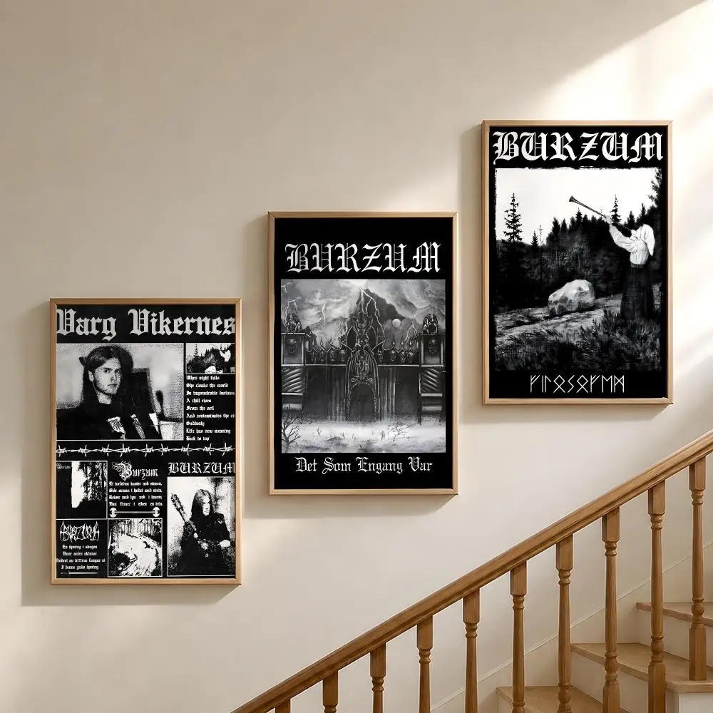 Band Burzum Varg Vikernes Black Metal Poster Waterproof HD Modern Peel And Stick Wall Decor Bedroom Living Room Dorm Office