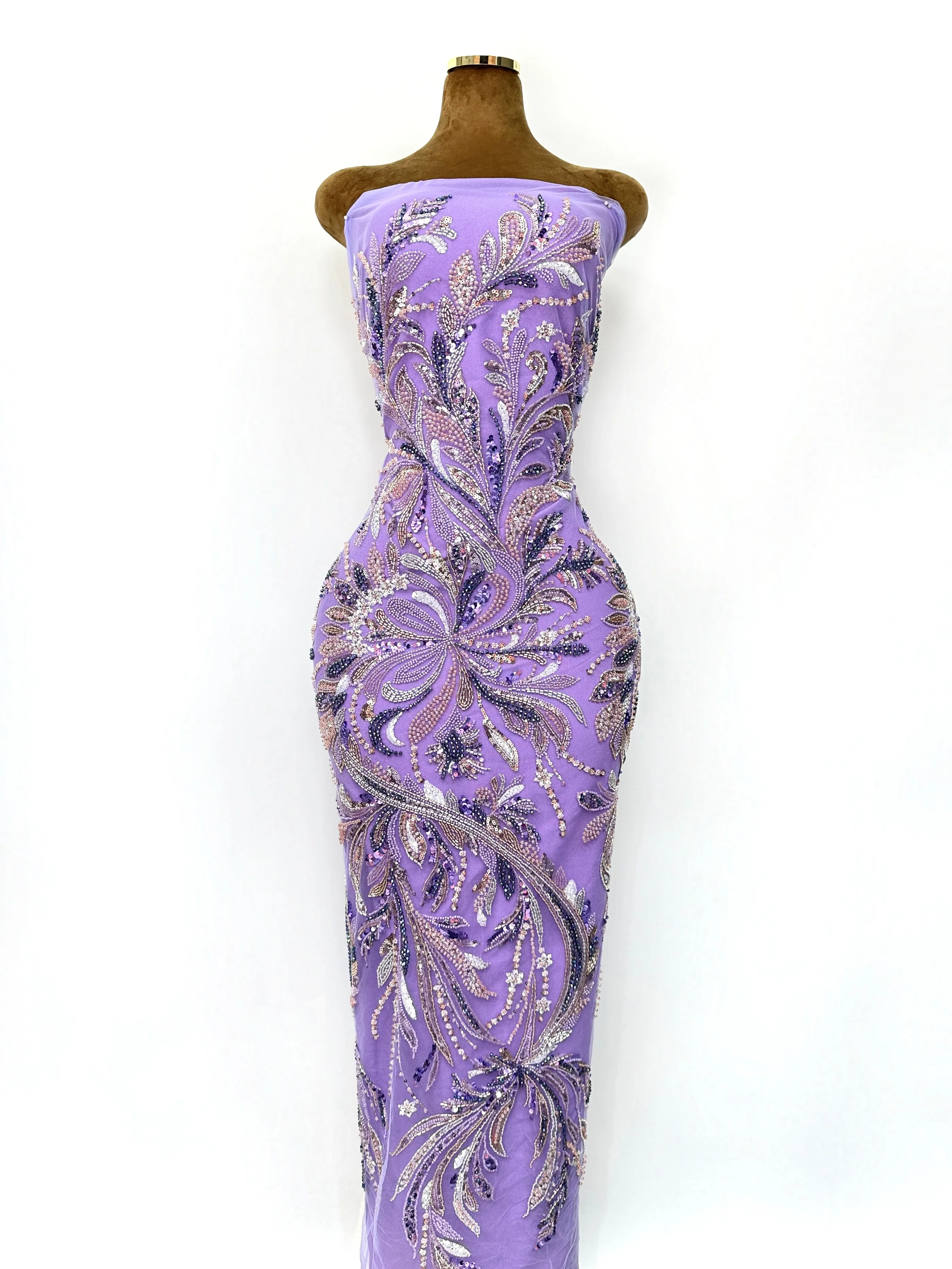 

2026 Шикарная вечерняя французская сетчатая кружевная ткань Африканская сетка Тюлевое кружево 5 ярдов для вечерних платьев и свадебных акцентов