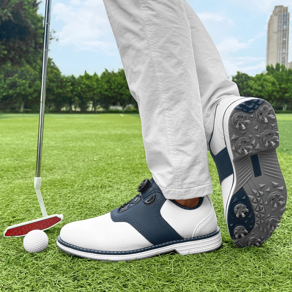 

Новые туфли для гольфа, мужские кроссовки с шипами для гольфа, противоскользящая прогулочная обувь для игроков в гольф