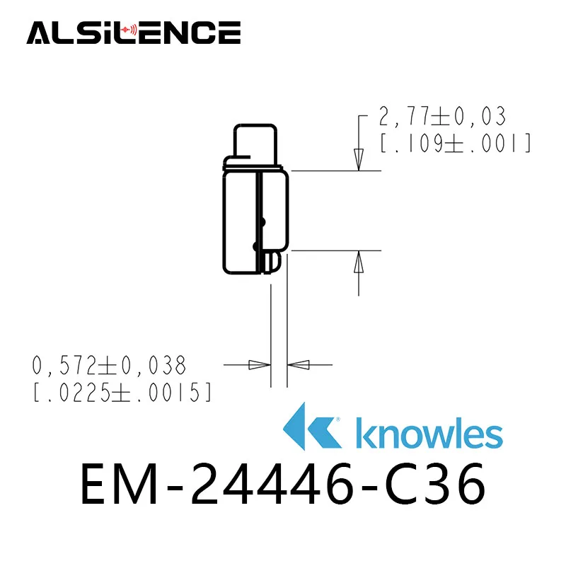 1pcs Knowles EM-24446-C36 Microphone Electronics Subminiature Performance for Hearing Instruments