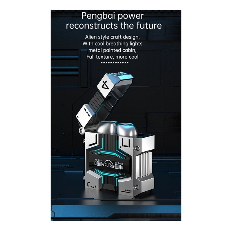 M45 Mecha-auriculares inalámbricos para videojuegos, cascos con Bluetooth 5,3, TWS, con pantalla Digital táctil, reducción de ruido, estéreo, para música, novedad