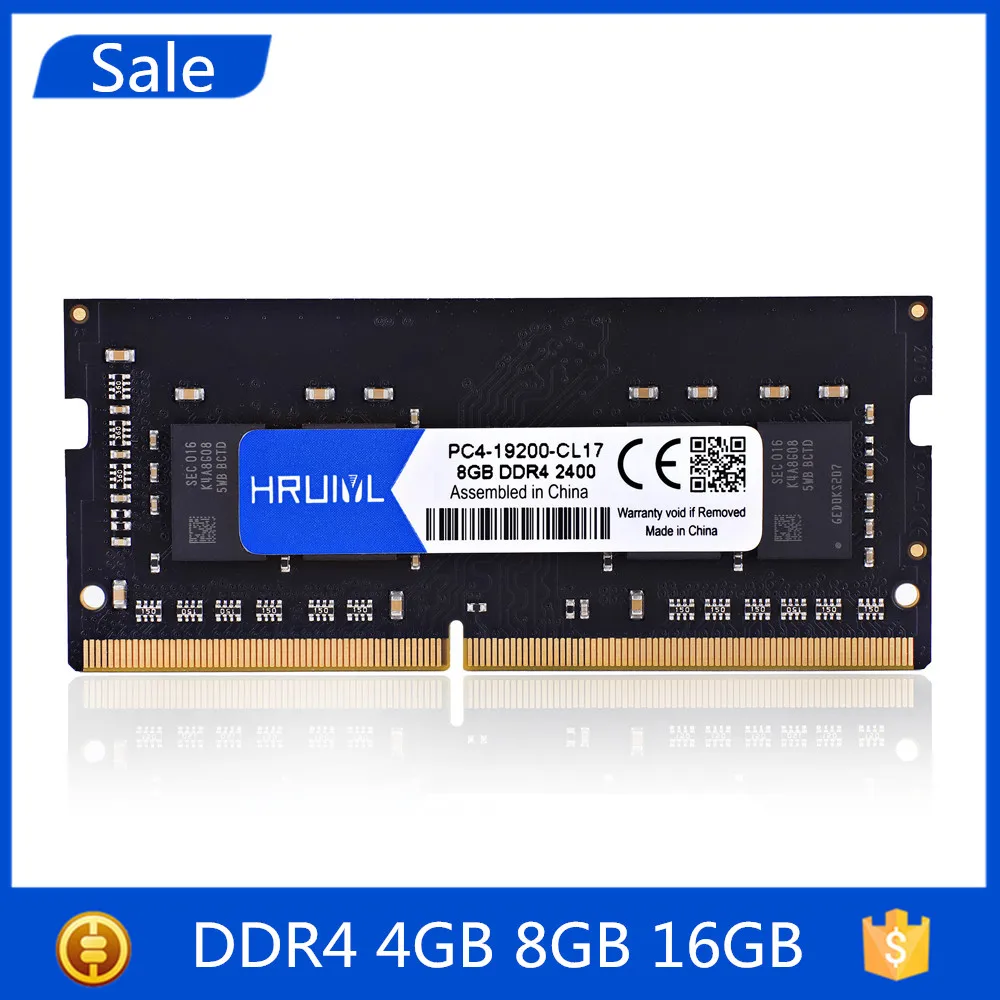 

HRUIYL Laptop DDR4 4GB 8GB 16GB Memory PC4 2133Mhz 2400Mhz 2666Mhz 4G 8G 16G DDR4 2133 2400 2666 MHZ RAM notebook Memoria sodimm