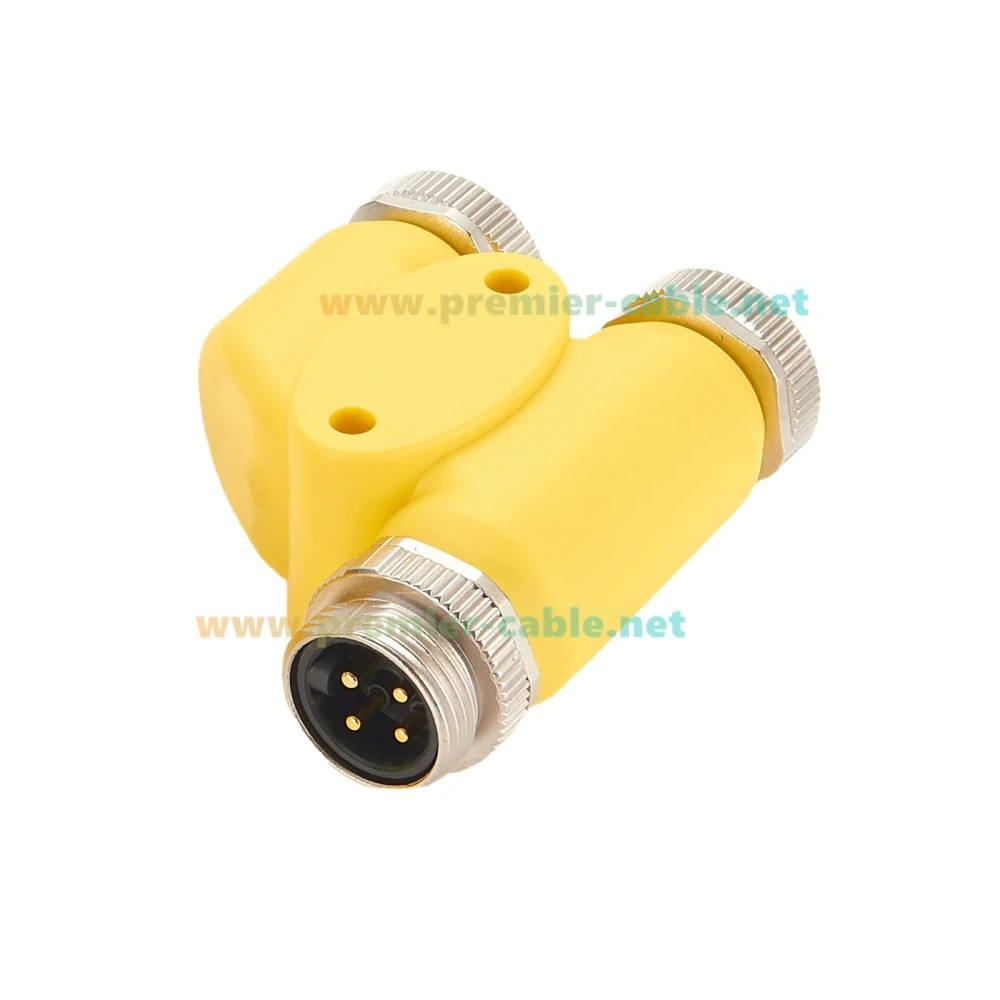 7/8" 4 Poles H Splitter 7/8"-16UN Mini change Male to Female Y H Distributor 3 Way IP67 Industrial Sensor Actuator Connector