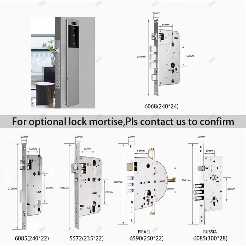 3D Structured Light Face Recognition Smart Door Lock Multiple Unlock Methods Waterproof Security Lock for Smart Home