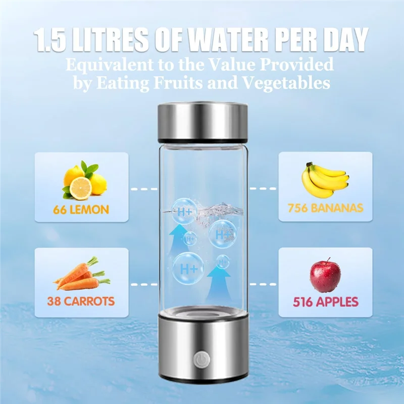 

B98A-Генератор для бутылок с водородом Портативная чашка для воды, богатая водородом, электролитическая чашка для воды, богатая водородом