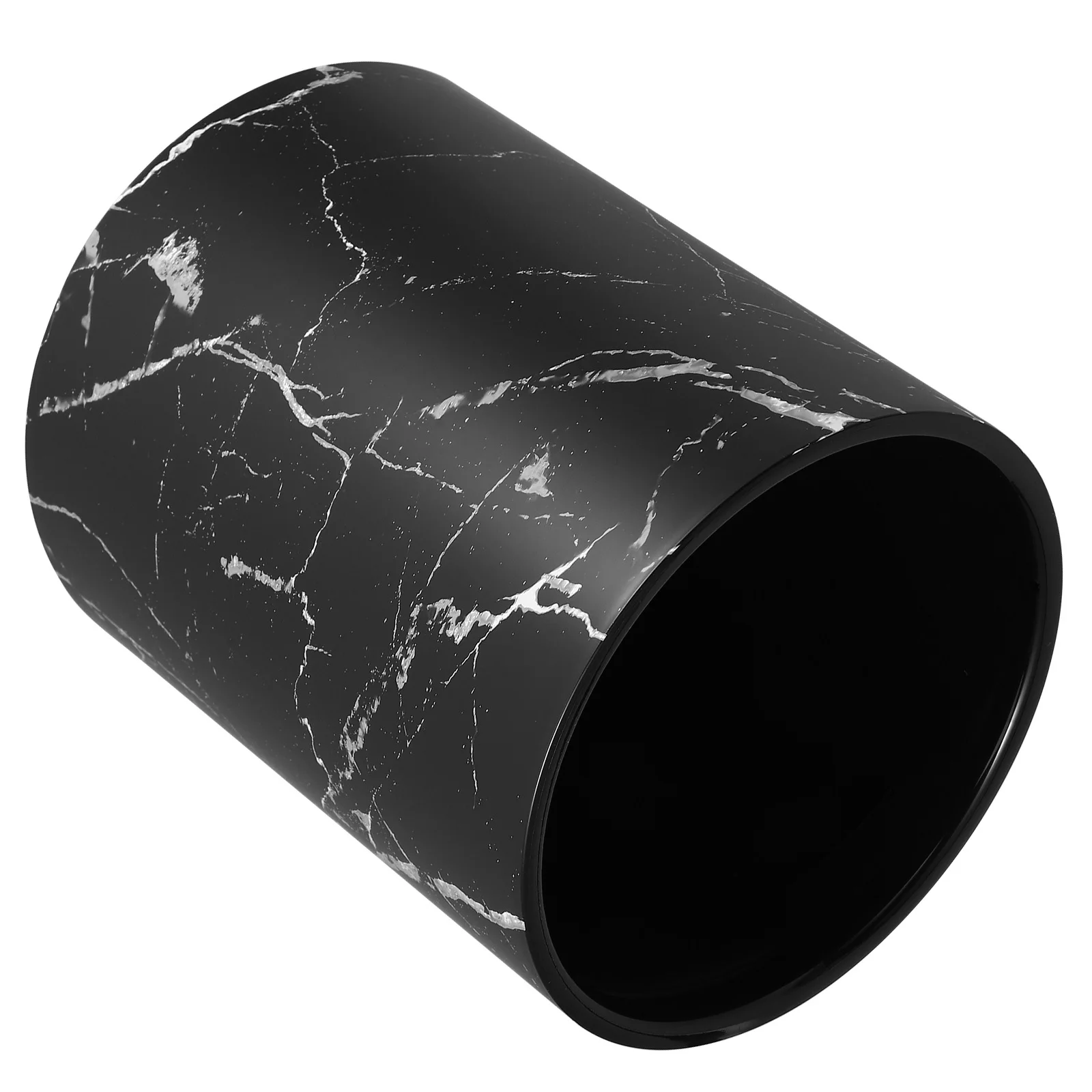 

Marbling Garbage Can Plastic Trash Bin Large Capacity for Bathroom Kitchen Office Living Room Waste Paper Container