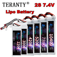 TERANTY 2S Lipo Battery 7.4V 1500/2200/2700/3000/3300/4200/5200/6000/6800/7800/8800/10400mAh For RC Model Toys Aircraft Boat Car