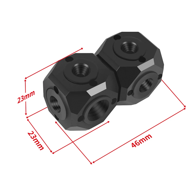 Universal Magic Cubic 1/4 3/8 Schraube Loch Adapter Dual Cube Halterung für DSLR Käfig Rig Flash Monitor Stativ Mikrofon Ständer – Detail 15