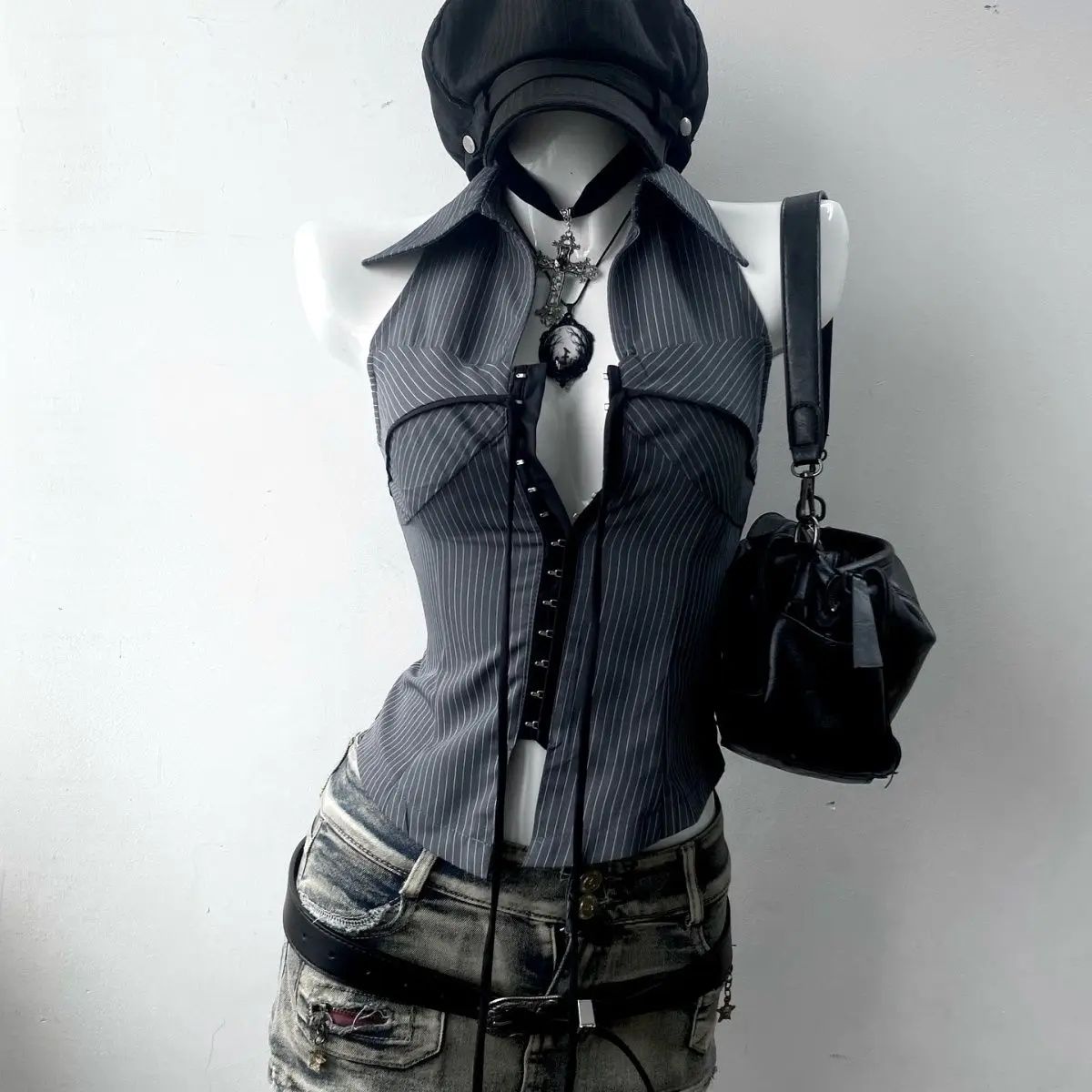 Vintage T-shirt Streetwear 90s Slim Sexy Goth Y2k Clothes Aesthetic Harajuku Hi… - Image 3