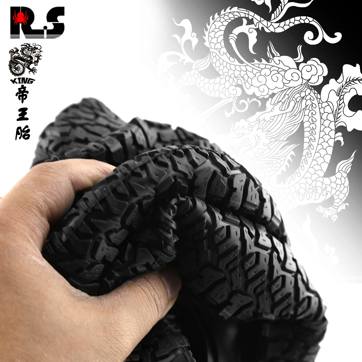 RC 1,9 Гусеничные шины, грязевые шины, диаметр 120 мм для осевого SCX10 90046 AXI03007 Tamiya CC01 Redcat Gen8 RC4WD 1/10 RC Crawler