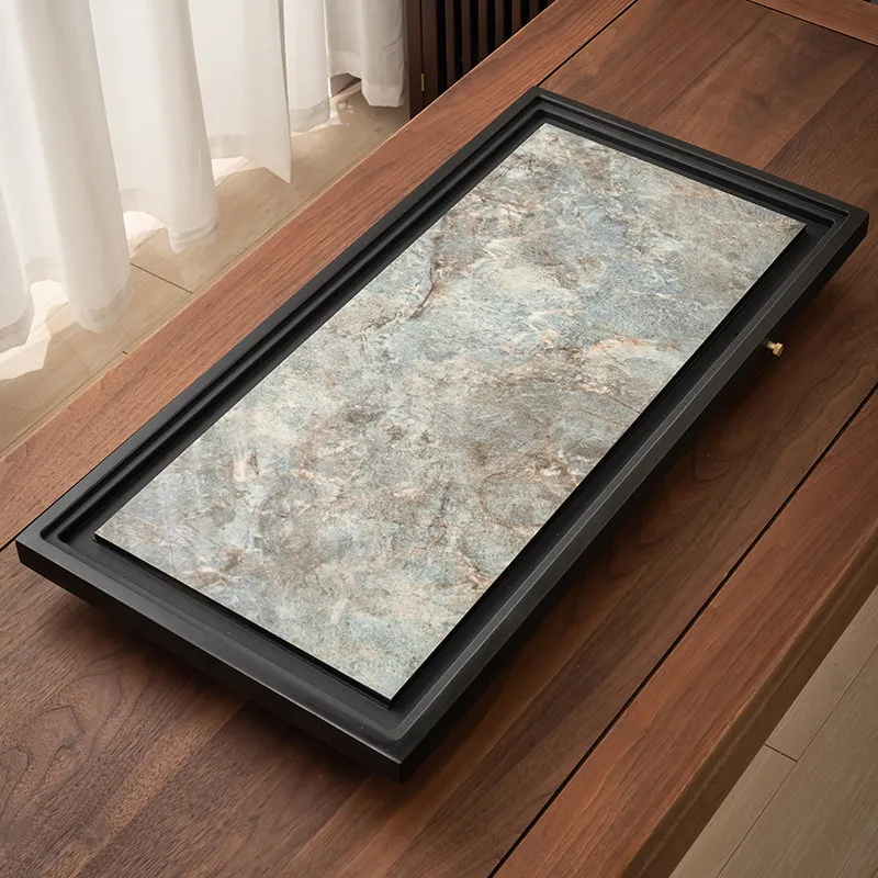 

Rectangle Luxury Tea Tray Office Valet Stone Chinese Drainage Kitchen Tableware Tea Tray Living Room Bandejas Home Products