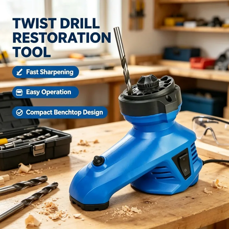 Bench Top Drill Bit Grinder | Multi-Function Sharpener with Grinding Wheel - Fast Repair Tool…