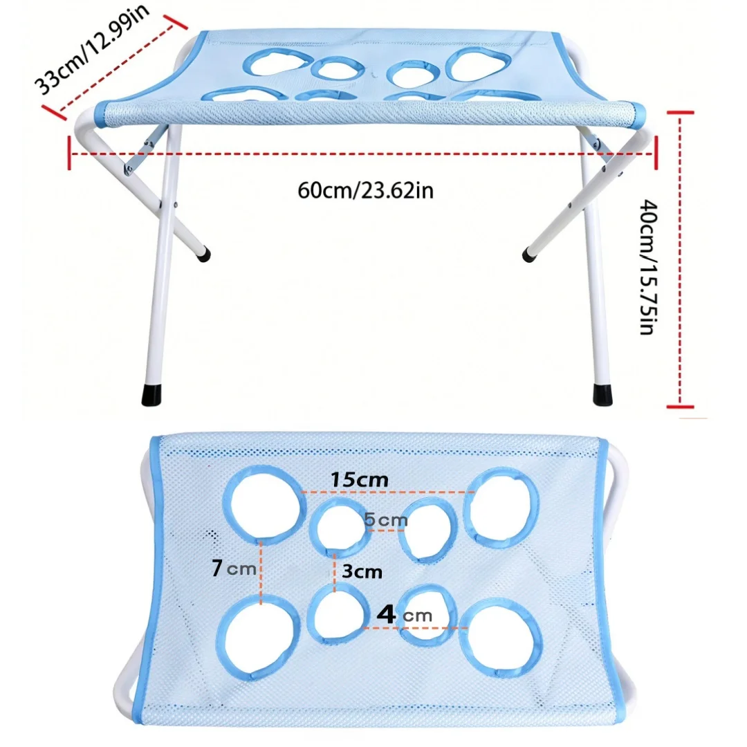 Foldable Pet Bathing Stand Breathable Mesh Pet Bath Helper Table Anti-Slip Pet Grooming Fixed Rack for Small Medium Dogs Cats