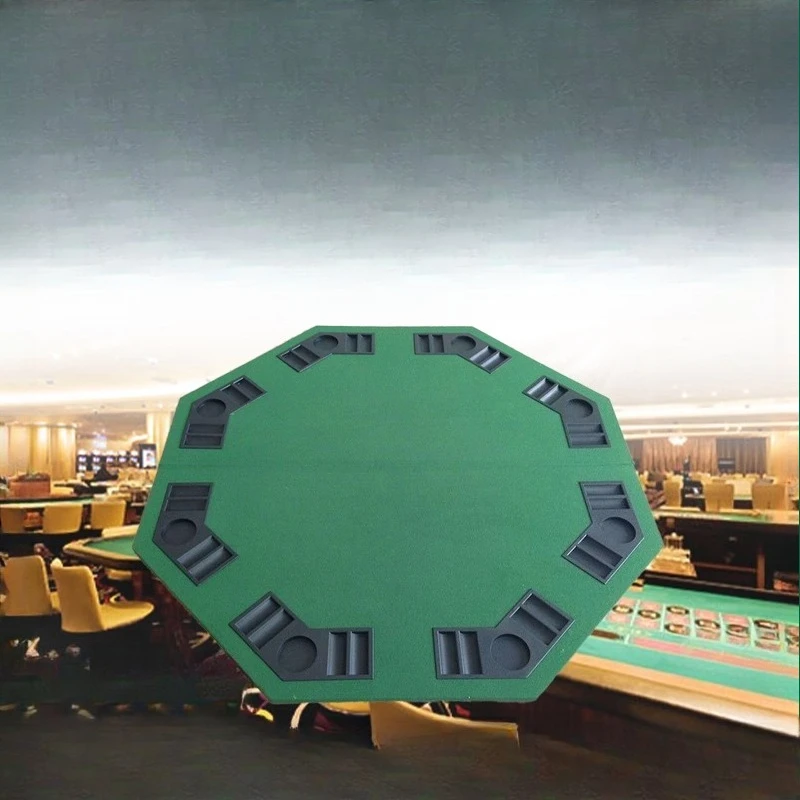 

Poker table octagonal table folded in half, the desktop is easy to carry and convenient