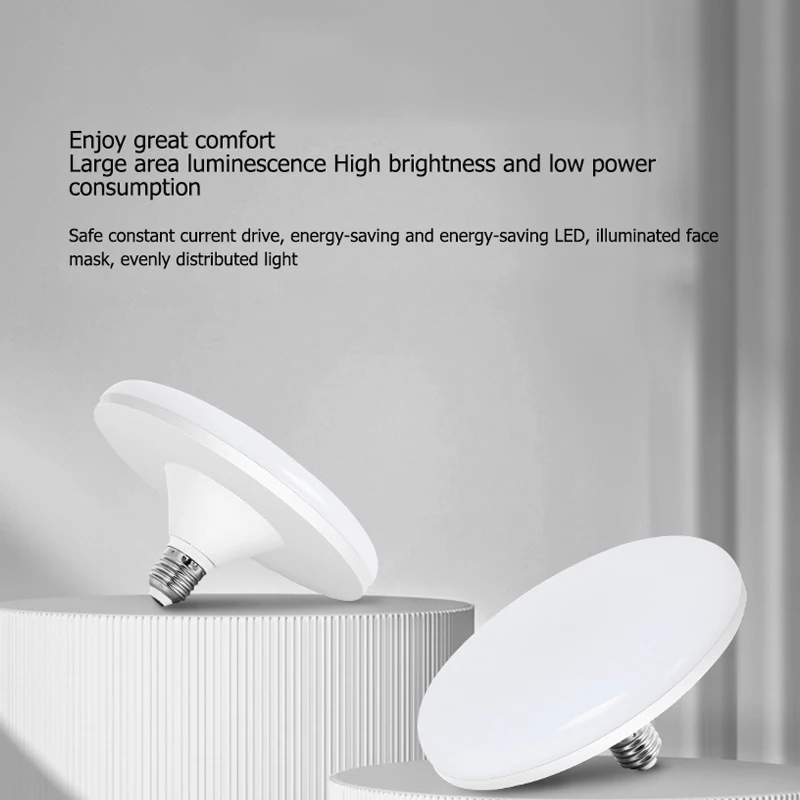 Led Lamp Super Bright 12W 15W 20W 30W 50W 220V UFO Leds Lights Indoor Warm White Lighting Table Lamps Garage Light