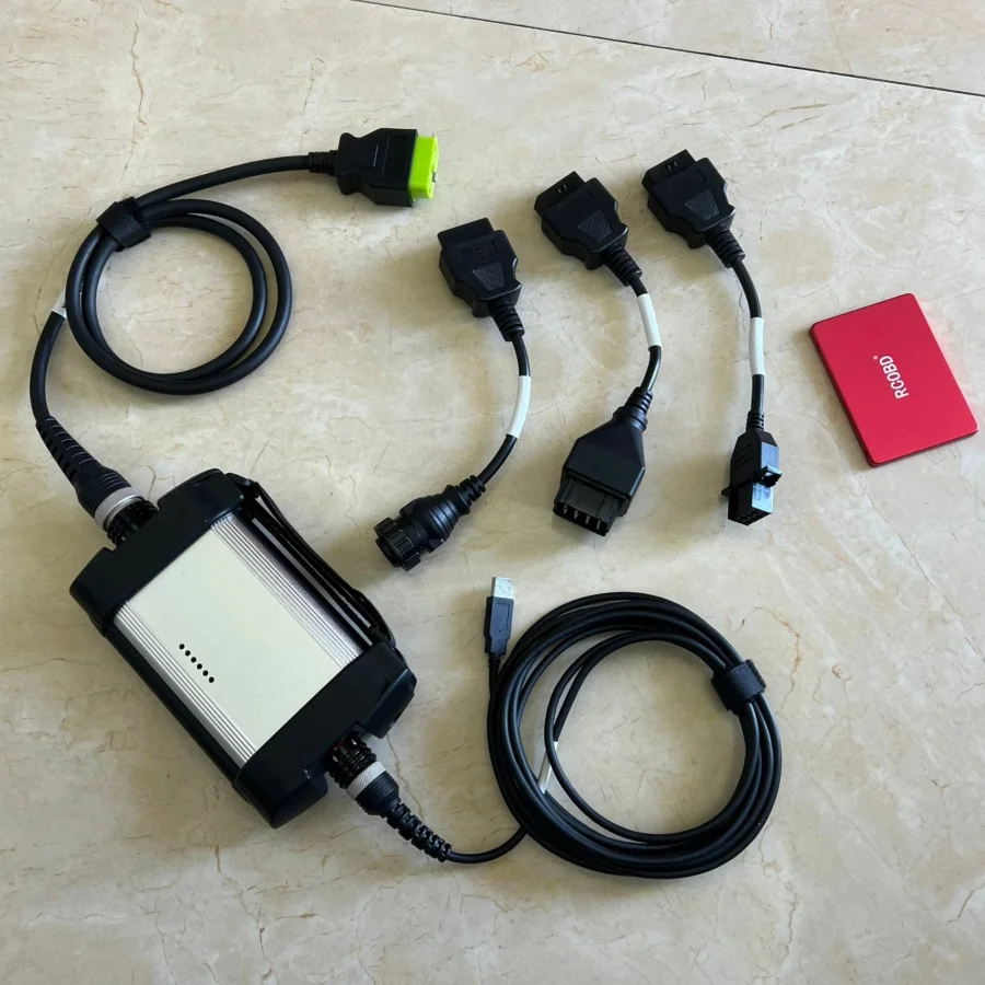 VOCOM 2 For Volvo Truck Diagnosis Tool Interface SCANNER Software With LAPTOP CF52 4G Ready to Use OBD CAABLES FULL SYSTEM