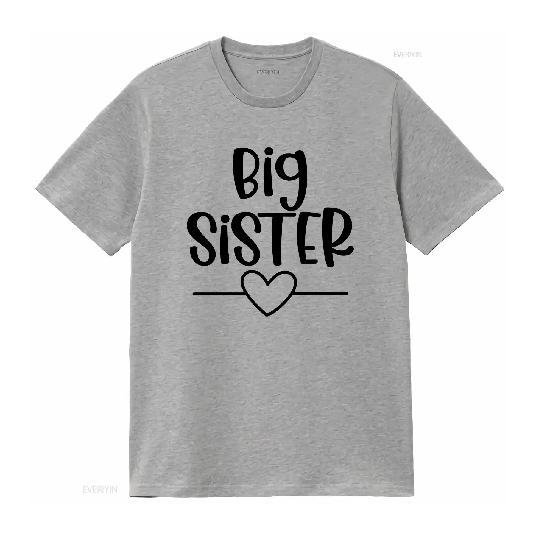 Big Sister T Shirt Sis Little Pregnancy Announcement Baby vintage Washed graphic Versatile designer clothes Soft Unisex - view 3
