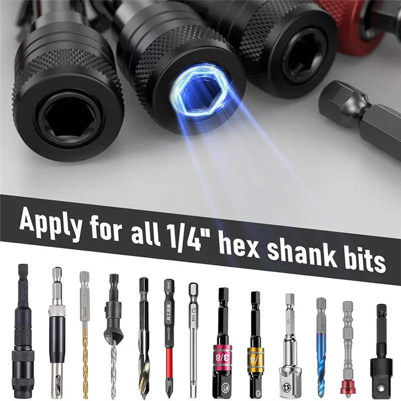 

AC88-обновленный держатель сверла, брелок для ключей, 6 шт., держатель бит 1/4 для ударной отвертки, включает брелок-карабин