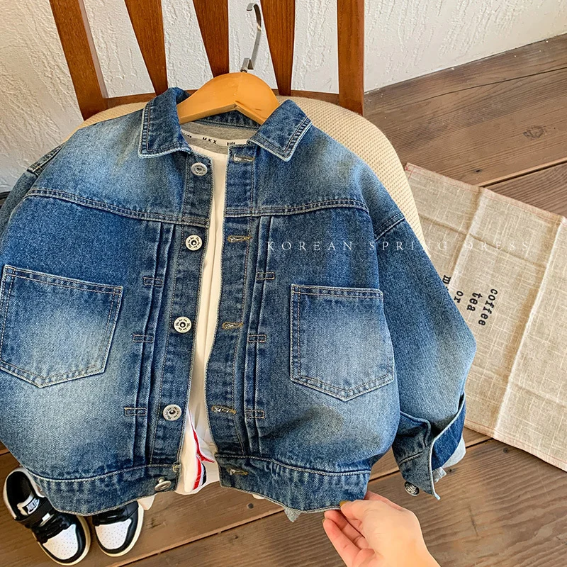 Boys Coat Jacket Cotton Outerwear Overcoat 2023 Jean Spring Autumn High Quality  Children\'s Warm Clothing