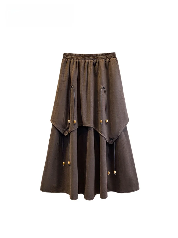 

High Waist Fce Lined Skirt for plus Size Women Pear aped Body Slimming Faionable Skirts Autumn Winter Casual Wear