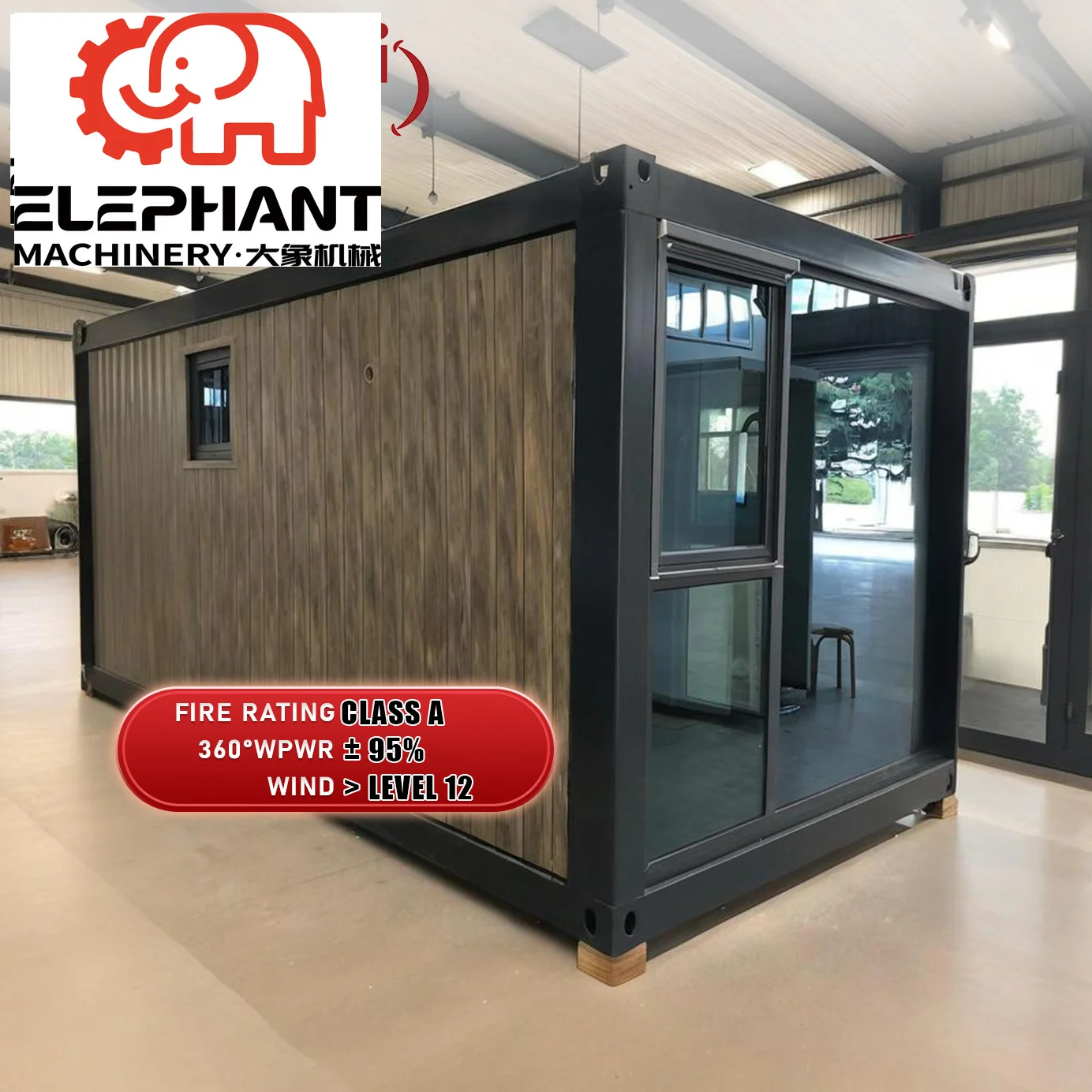 ELEPNANT House Shipping Mobile Office 20ft Container Homes Steel Portable Cabin Houses  Kitchen Container House Construction