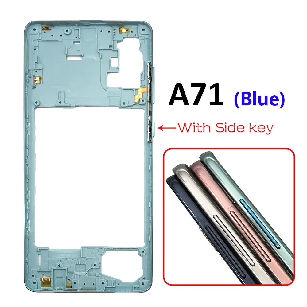 New For Samsung A21S A31 A41 A51 A71 Middle Frame Housing Frame Panel Rear Housing Case Panel Replacement Part