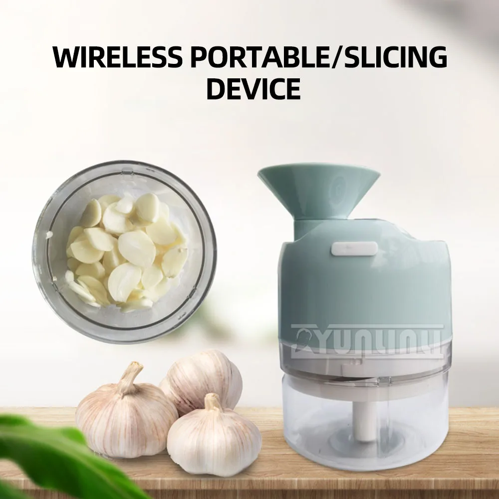 Electric Garlic Slicing Machine Food Chopper Pressing Processor Mixer Wireless Vegetable Slice Machine