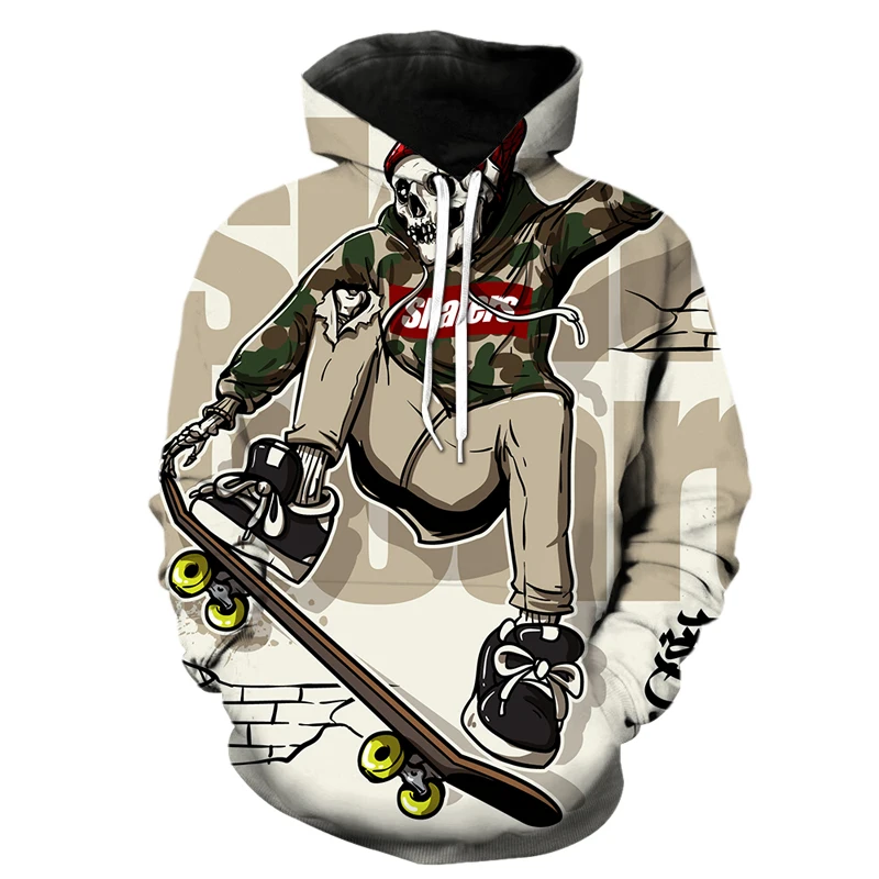 

Cartoon Skateboard Pattern Hoodies 3D Printed Unisex Pullovers Hiphop Hoodie Casual Sweatshirts Street Top Tracksuit