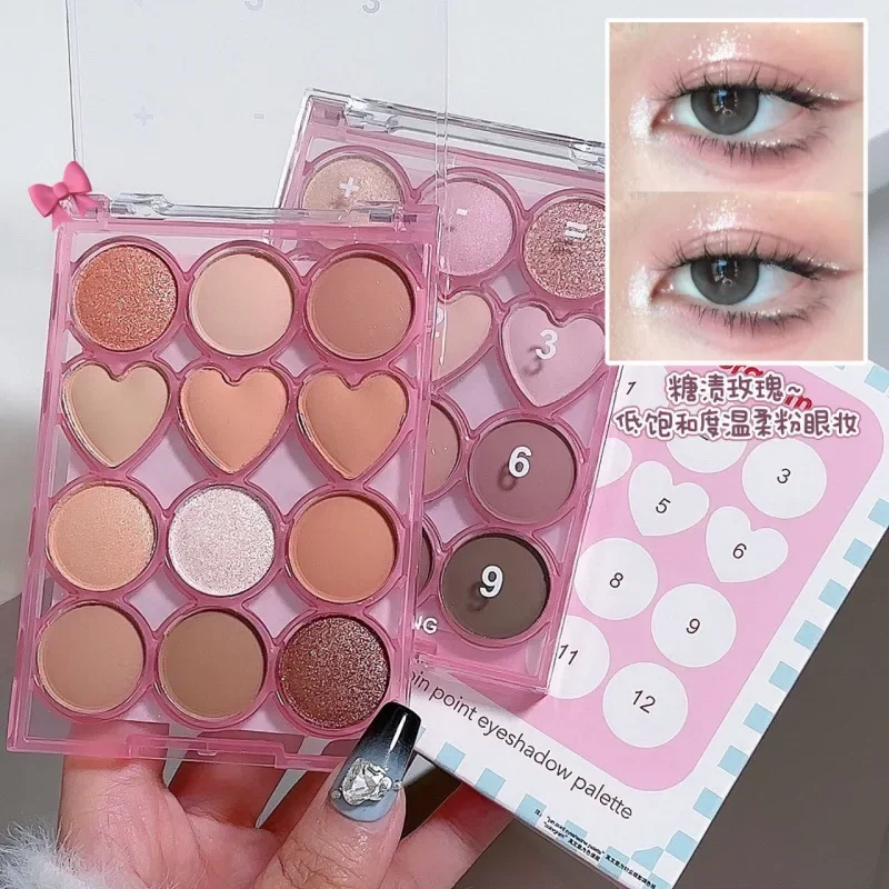 十二色アイシャドウパレット、自然な発色、繊細で滑らかなアイシャドウパレットを引き算する