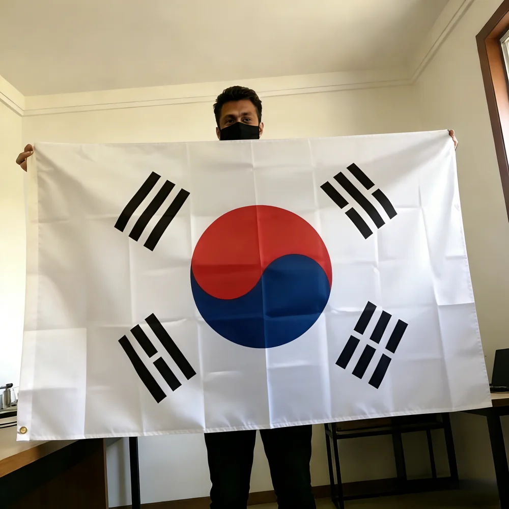South Korea Flag 150x90cm 3x5 FT Korean National Flag Polyester Double Stitched Outdoor Indoor Decoration