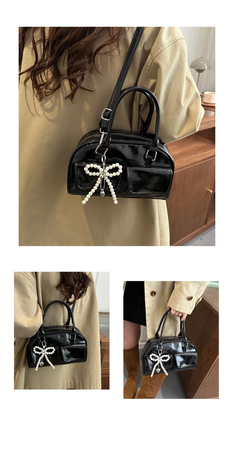 Bolso de Gran Capacidad para Viajes, Nuevo Estilo Invierno 2025, Bolso de Hombro/Axilar, Alto Valor Estético, Bolso Boston/Bo...