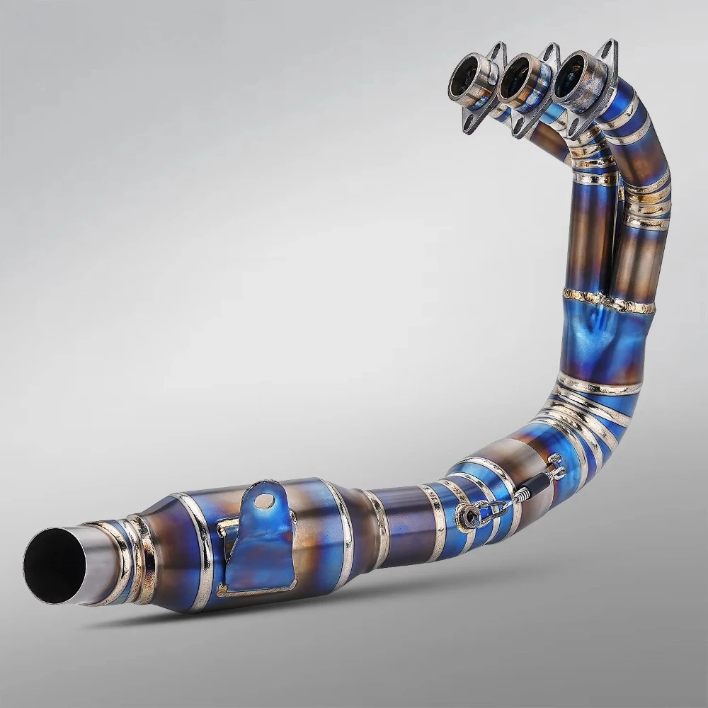 MT09 YZF-R9 MT-09 2025 Silver Motorcycle Exhaust Low Position System Full Ti Alloy Modification Muffler