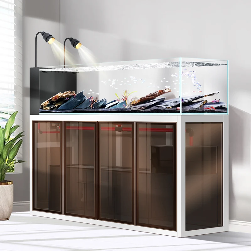 Living room household stream tank medium and large bottom filter ecological wild mining landscaping industrial wind