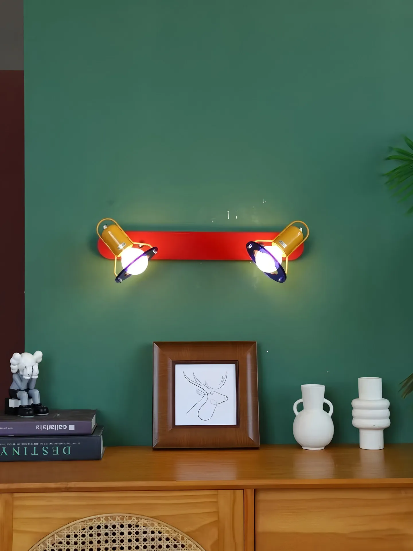 mid-century-colorful-swing-arm-wall-sconce-dopamine-kids-room-bedroom-bedside-lamp-designer-hallway-vanity-light